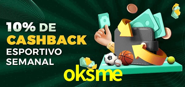 10% de bônus de cashback na oksme